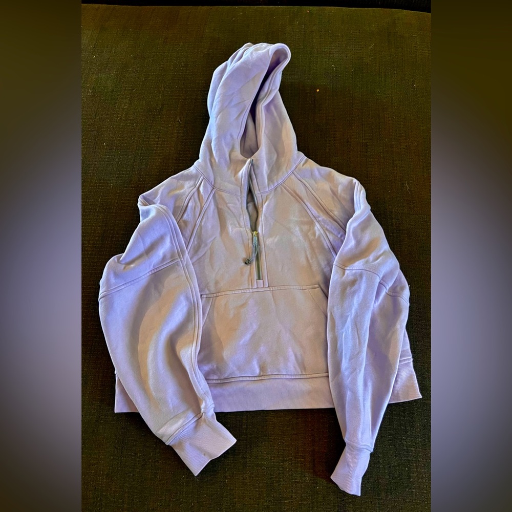 Lululemon 1/2 Zip Oversized Scuba Hoodie Lavender Dew